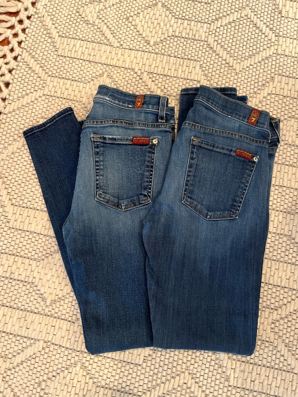 7 For All Mankind Dark Indigo Skinny Jeans